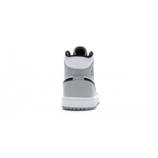 LJR Jordans 1  Mid Light Smoke Grey Shoes 554724 092