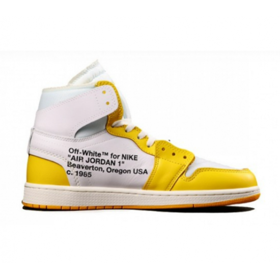 LJR Jordans 1 High Canary Yellow CANARY YELLOW/WHITE Shoes AQ0818 149