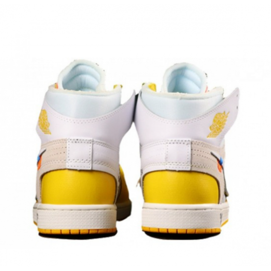 LJR Jordans 1 High Canary Yellow CANARY YELLOW/WHITE Shoes AQ0818 149