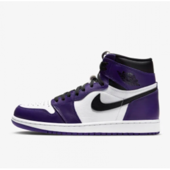 LJR Jordans 1 Retro High Court Purple White Shoes 555088 500