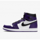 LJR Jordans 1 Retro High Court Purple White Shoes 555088 500