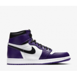 LJR Jordans 1 Retro High Court Purple White Shoes 555088 500