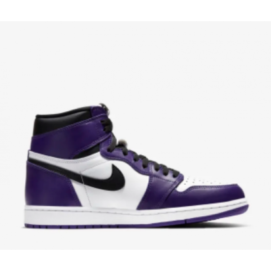 LJR Jordans 1 Retro High Court Purple White Shoes 555088 500