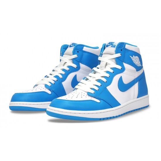 LJR Jordans 1 RETRO HIGH OG UNC Blue Shoes 555088 117