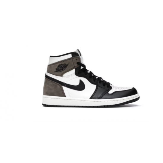 LJR Jordans 1 High Dark Mocha Black White Brown Shoes 555088 105