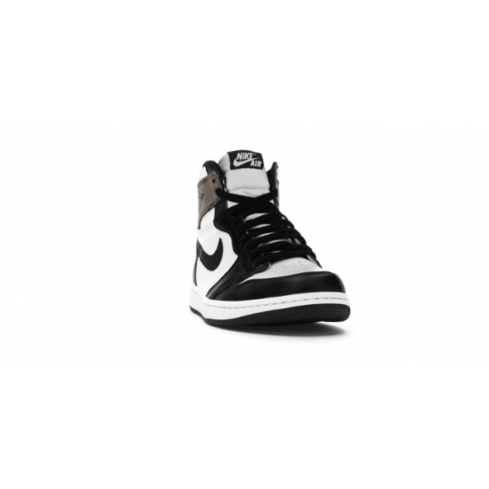 LJR Jordans 1 High Dark Mocha Black White Brown Shoes 555088 105